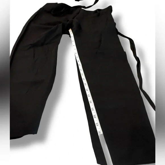 Nili Lotan Slouchy Crop Wrap Tie Belt Linen Blend Pants Trousers Black Sz‎ 6 - Picture 9 of 10